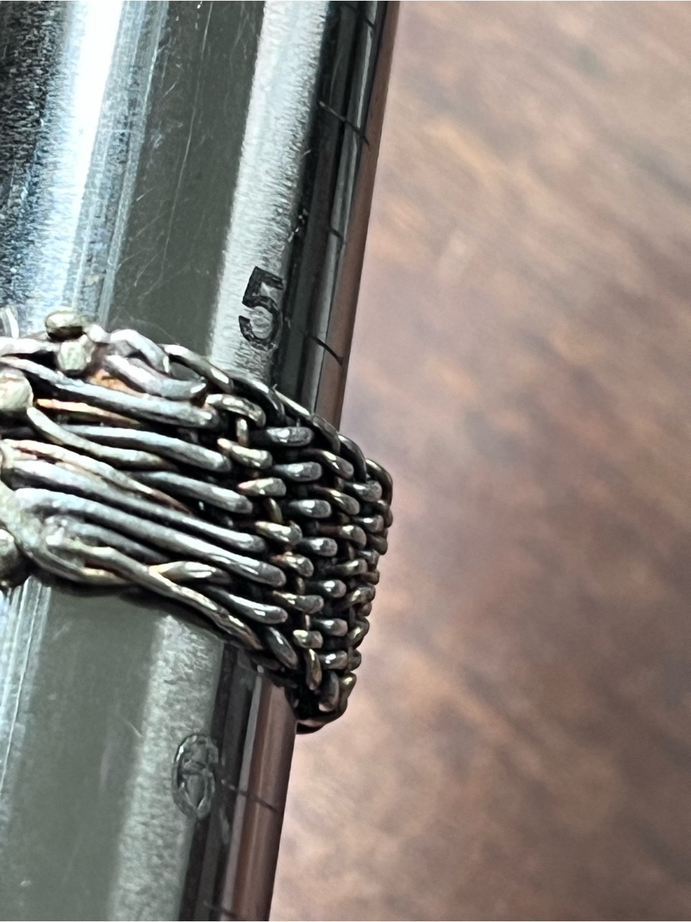 Amazing OOAK handcrafted preloved gold and sterling opal ring - Picture 14 of 15
